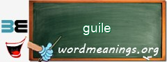 WordMeaning blackboard for guile